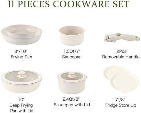 2022 save - balances Authentic CAROTE 11 Piece Nonstick Cookware